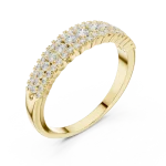 Luminary Round Brilliant Pavé-Set Multi-Row Band