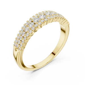 Luminary Round Brilliant Pavé-Set Multi-Row Band