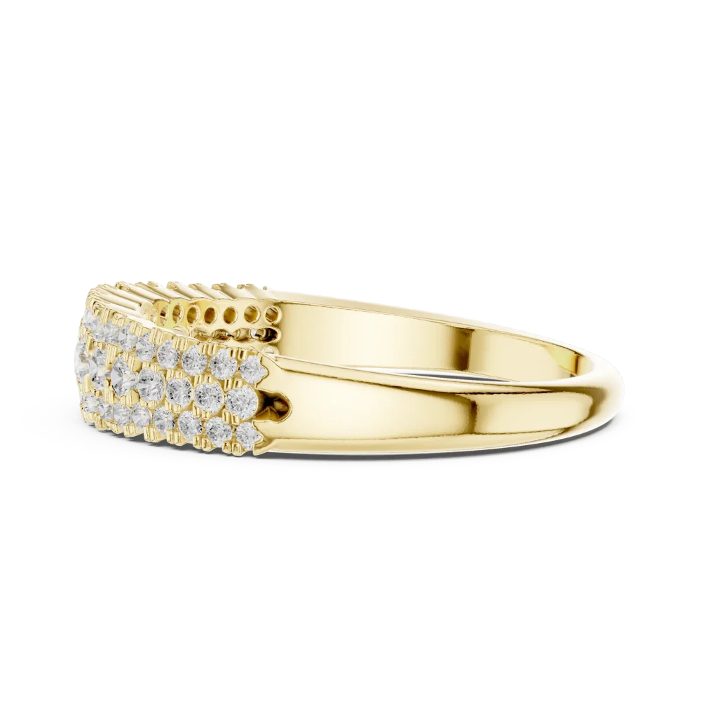 Luminary Round Brilliant Pavé-Set Multi-Row Band - Image 4