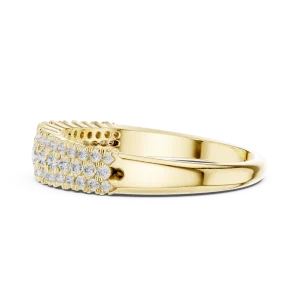 Luminary Round Brilliant Pavé-Set Multi-Row Band - Image 4