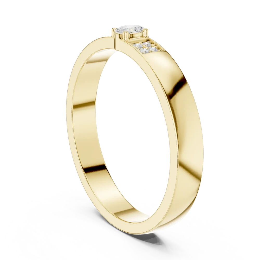 Essence Oval and Round Pavé-Set Contemporary Band - Image 3