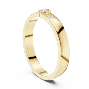 Essence Oval and Round Pavé-Set Contemporary Band - Image 3
