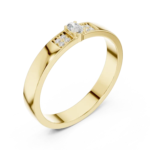 Essence Oval and Round Pavé-Set Contemporary Band