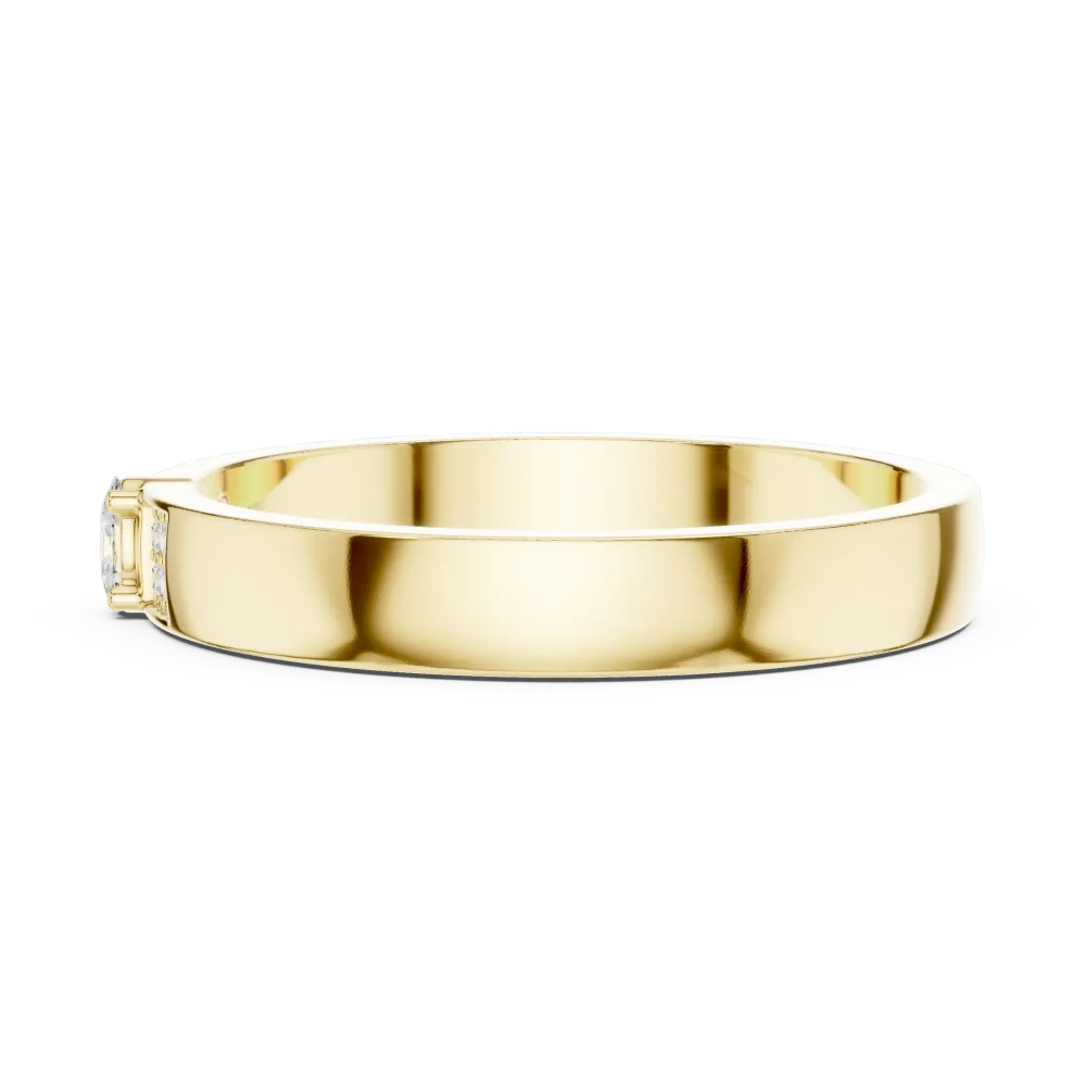 Essence Oval and Round Pavé-Set Contemporary Band - Image 4