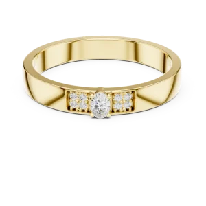 Essence Oval and Round Pavé-Set Contemporary Band - Image 2