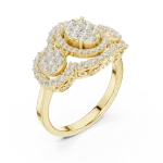 Luminary Cluster Radiant Brilliant-Cut Cocktail Ring