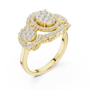 Luminary Cluster Radiant Brilliant-Cut Cocktail Ring