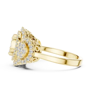 Luminary Cluster Radiant Brilliant-Cut Cocktail Ring - Image 4