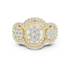 Luminary Cluster Radiant Brilliant-Cut Cocktail Ring - Image 2