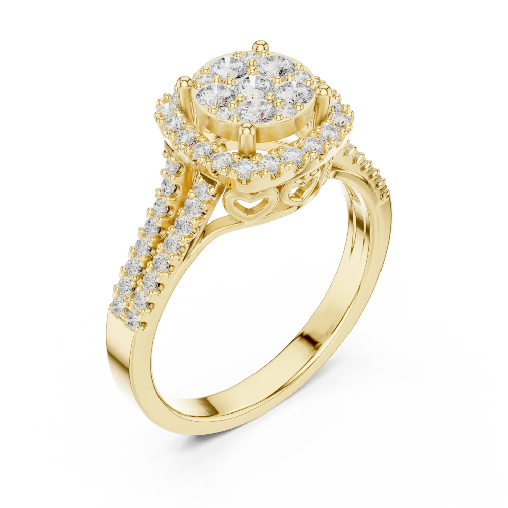 Discover the radiant beauty of our DIAMEUR lab-grown diamond cluster ring. Expertly crafted for maximum brilliance, elevate your style and shop today.