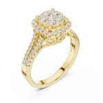 Luminary Round Brilliant Cluster Statement Ring
