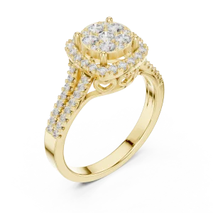 Luminary Round Brilliant Cluster Statement Ring