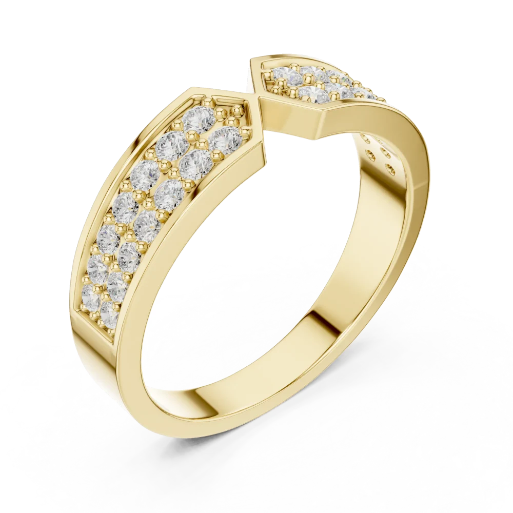 Discover the elegance of our pavé-set band, featuring brilliant-cut DIAMEUR diamonds. A modern classic designed to elevate your style. Shop today!