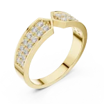 Symmetry Round Brilliant Pavé-Set Band