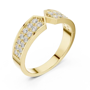 Symmetry Round Brilliant Pavé-Set Band