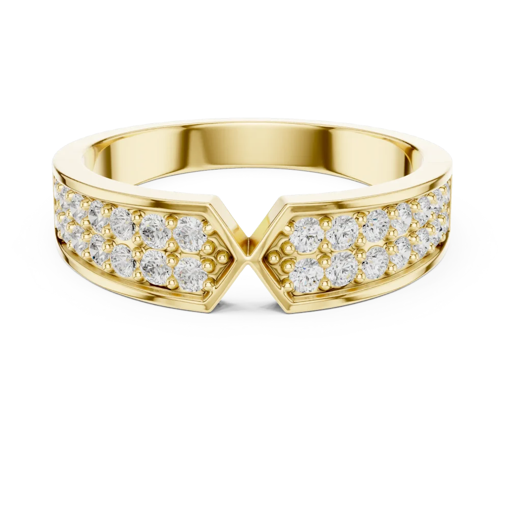 Symmetry Round Brilliant Pavé-Set Band - Image 2