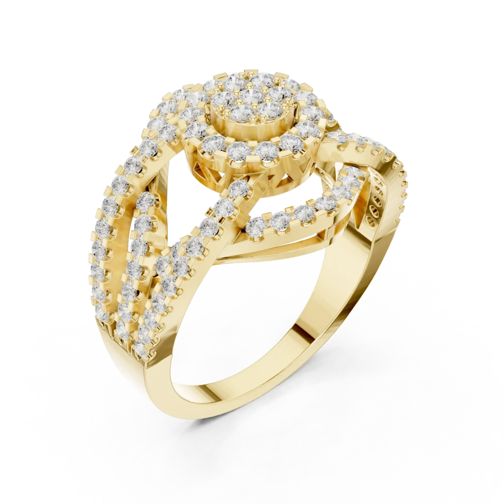 Experience unparalleled brilliance with this pavé-set DIAMEUR lab-grown diamond cocktail ring. A modern classic engineered for luxury and light return.