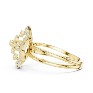 Luminous Geometric Cluster Lab Grown Diamond Statement Ring - Image 4