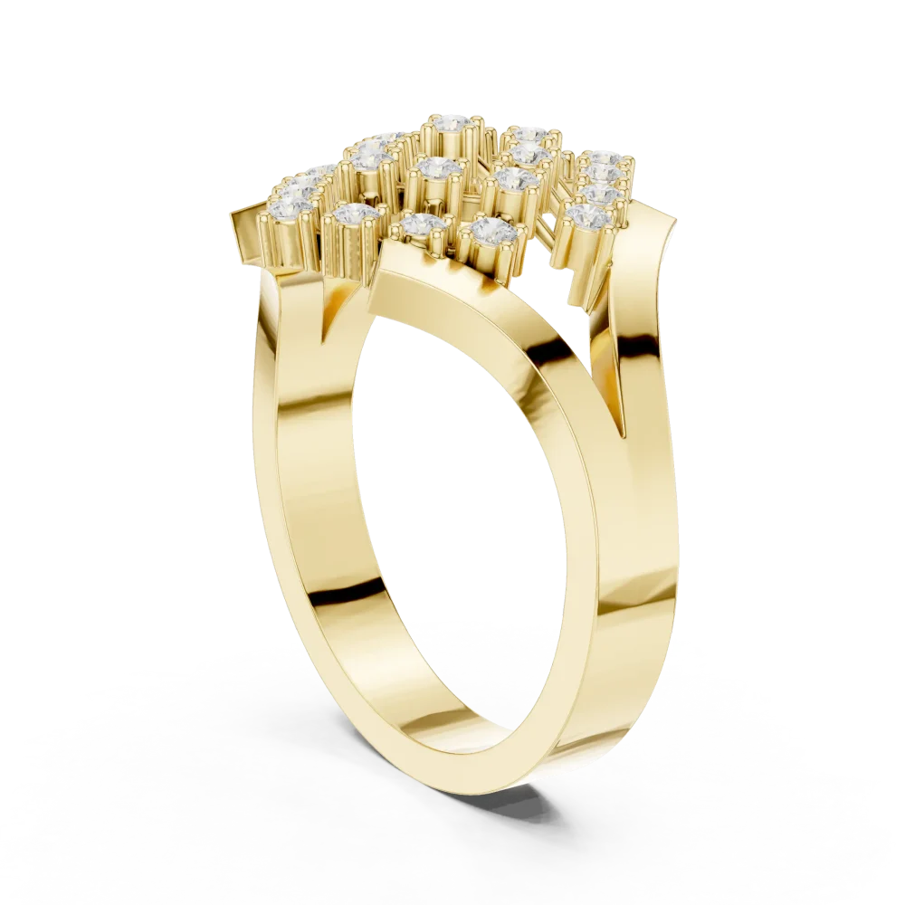 Geometric Brilliance Cluster Statement Ring - Image 3