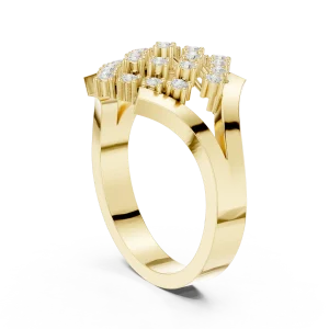 Geometric Brilliance Cluster Statement Ring - Image 3