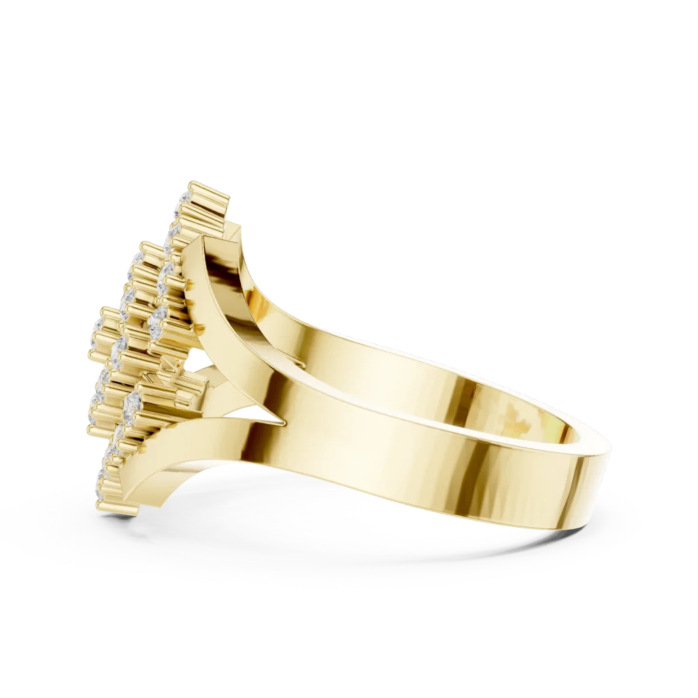 Geometric Brilliance Cluster Statement Ring - Image 4
