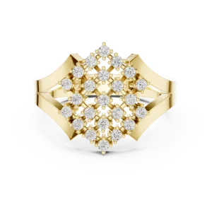 Geometric Brilliance Cluster Statement Ring - Image 2