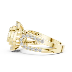 Ethereal Round Brilliant Cluster Architectural Ring - Image 4
