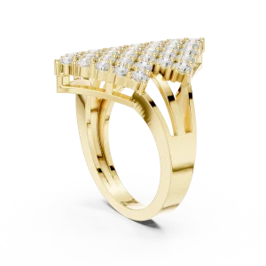 Luminary Geometric Pavé-Set Brilliant-Cut Diamond Ring - Image 3