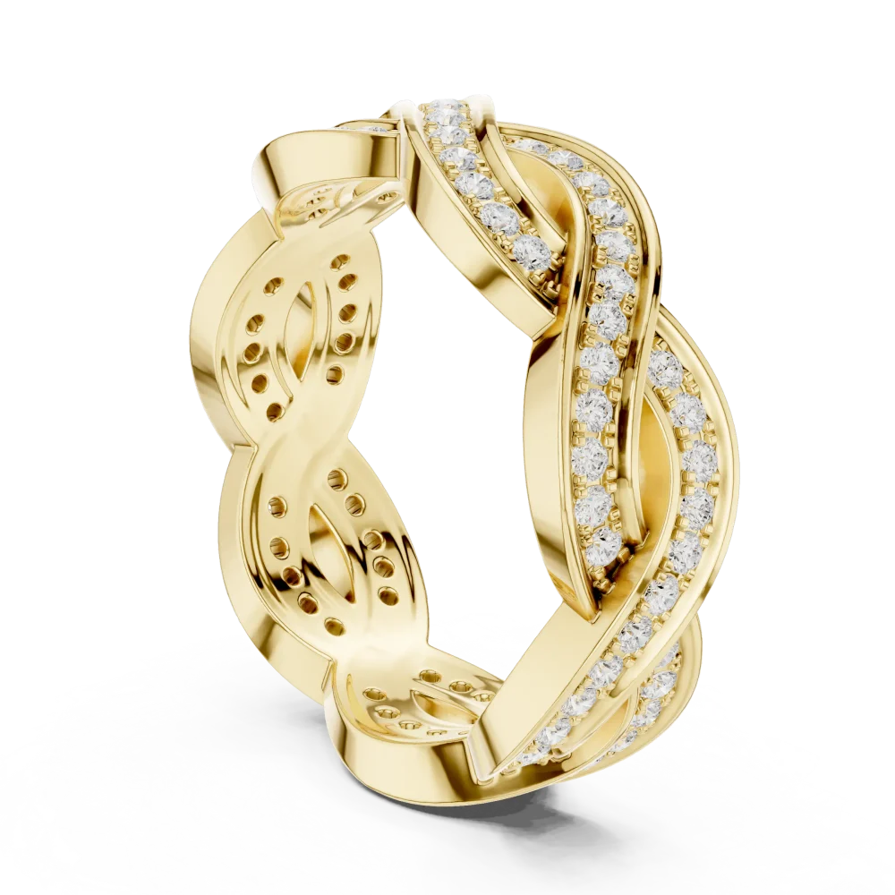 Infinite Entwined Round Brilliant-Cut Pavé Band - Image 3