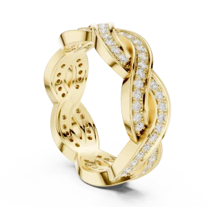 Infinite Entwined Round Brilliant-Cut Pavé Band - Image 3