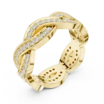 Infinite Entwined Round Brilliant-Cut Pavé Band