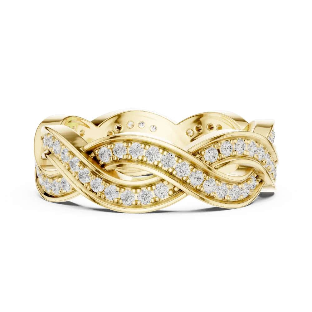 Infinite Entwined Round Brilliant-Cut Pavé Band - Image 4
