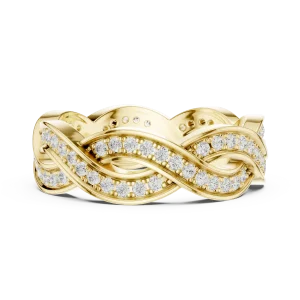 Infinite Entwined Round Brilliant-Cut Pavé Band - Image 4