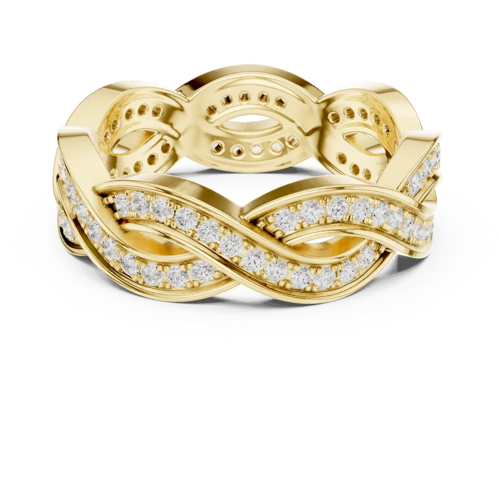 Infinite Entwined Round Brilliant-Cut Pavé Band - Image 2
