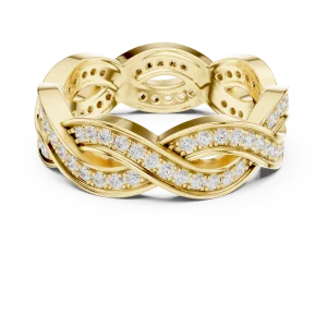 Infinite Entwined Round Brilliant-Cut Pavé Band - Image 2