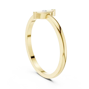 Essence Round Brilliant Geometric Bezel Ring - Image 3