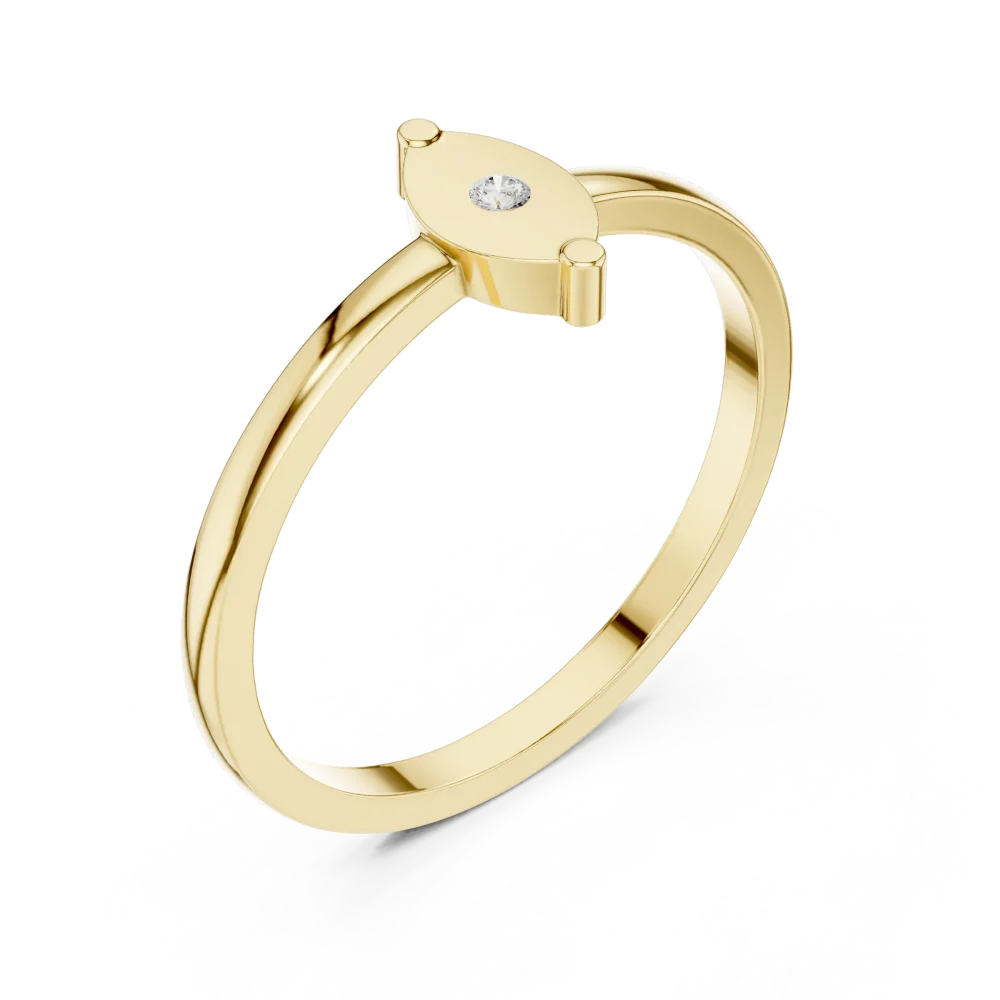 Elevate your aesthetic with this geometric bezel ring featuring a brilliant-cut DIAMEUR diamond. A modern classic for any collection. Shop yours today.