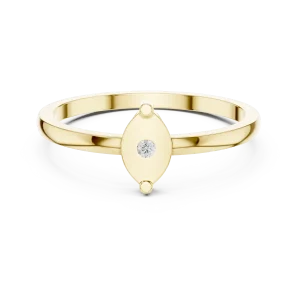 Essence Round Brilliant Geometric Bezel Ring - Image 2