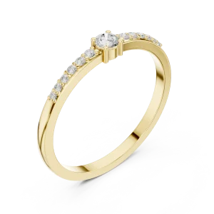Essence Round Brilliant Pavé-Set Linear Band