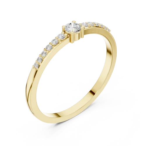Essence Round Brilliant Pavé-Set Linear Band