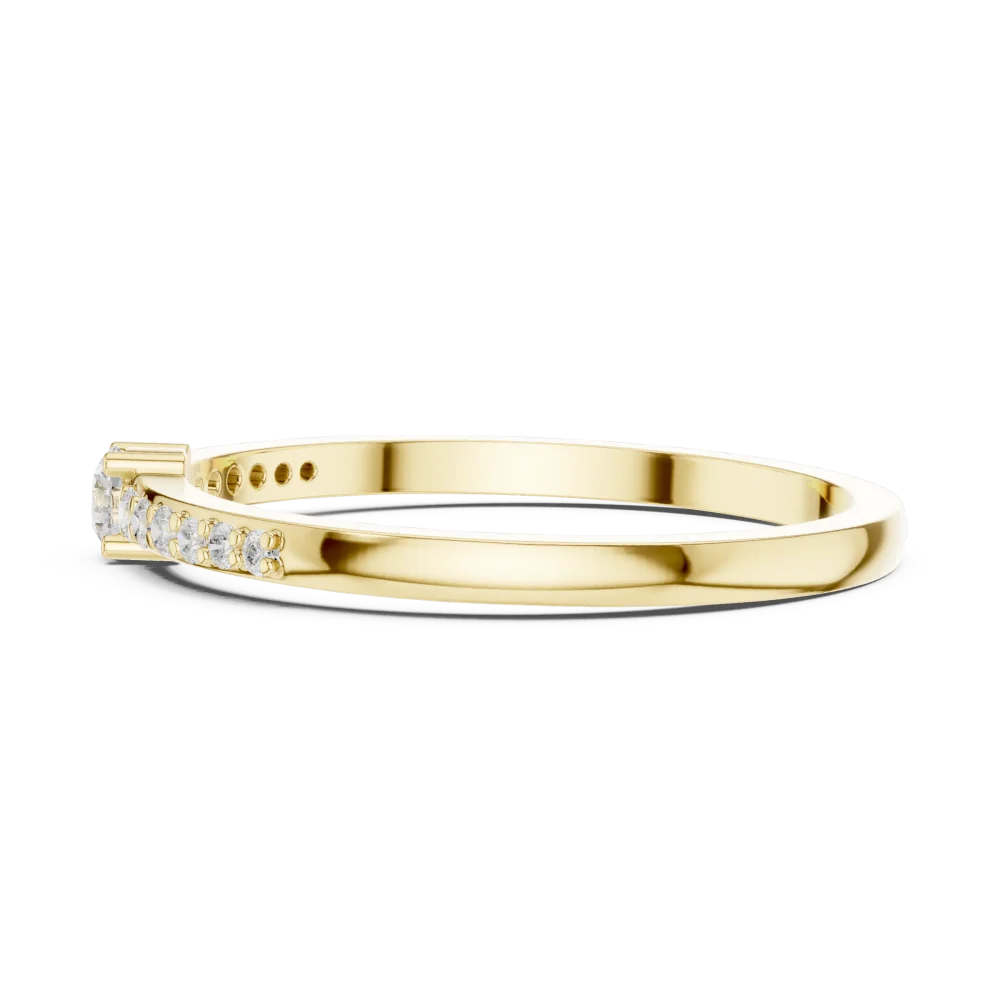 Essence Round Brilliant Pavé-Set Linear Band - Image 4