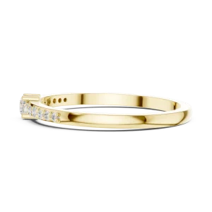 Essence Round Brilliant Pavé-Set Linear Band - Image 4