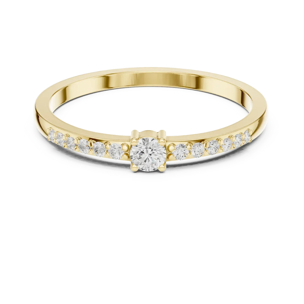 Essence Round Brilliant Pavé-Set Linear Band - Image 2