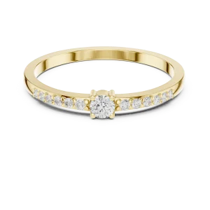 Essence Round Brilliant Pavé-Set Linear Band - Image 2