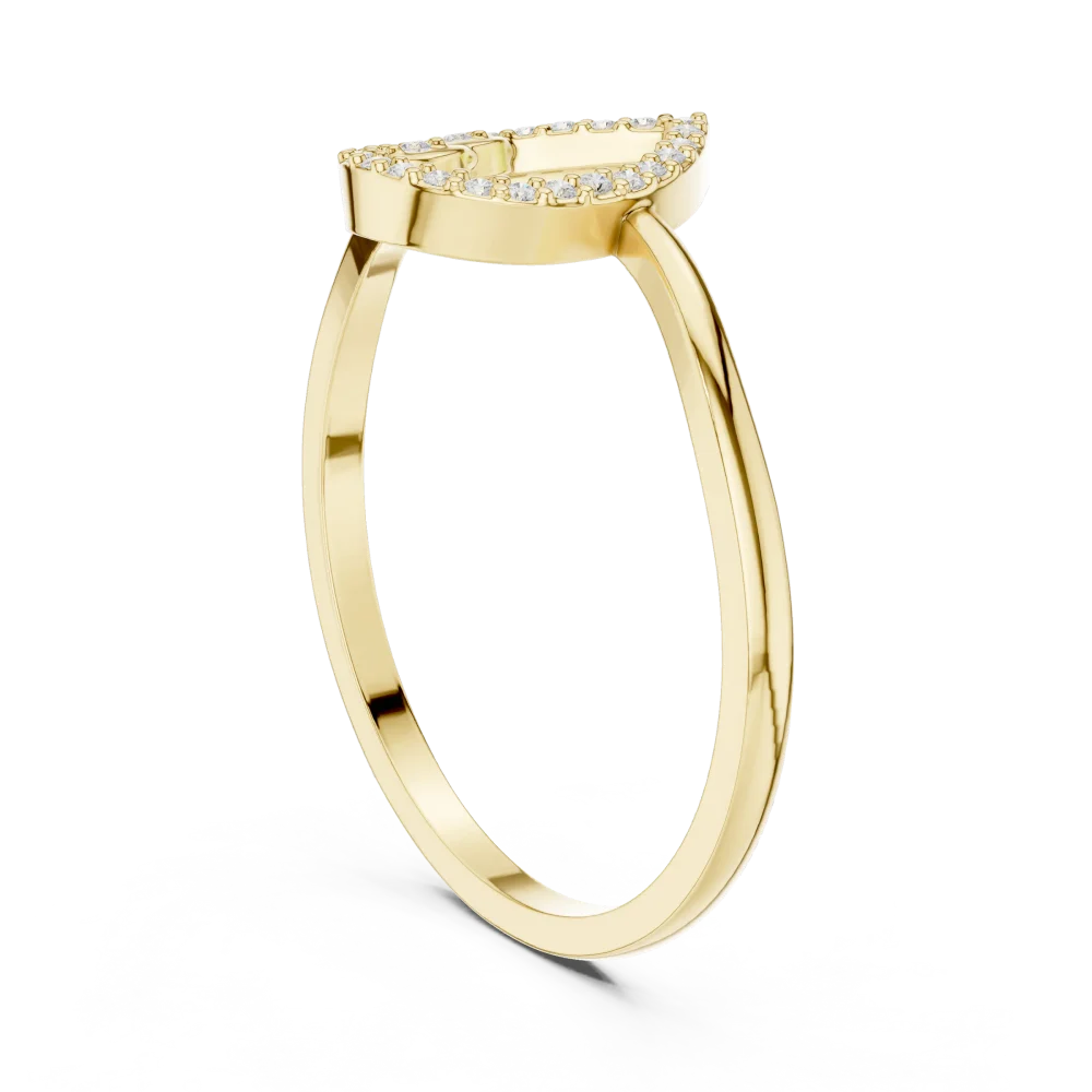 Essence Teardrop Pavé Accent Ring - Image 3