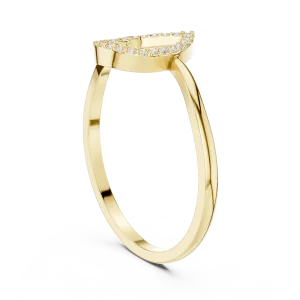 Essence Teardrop Pavé Accent Ring - Image 3