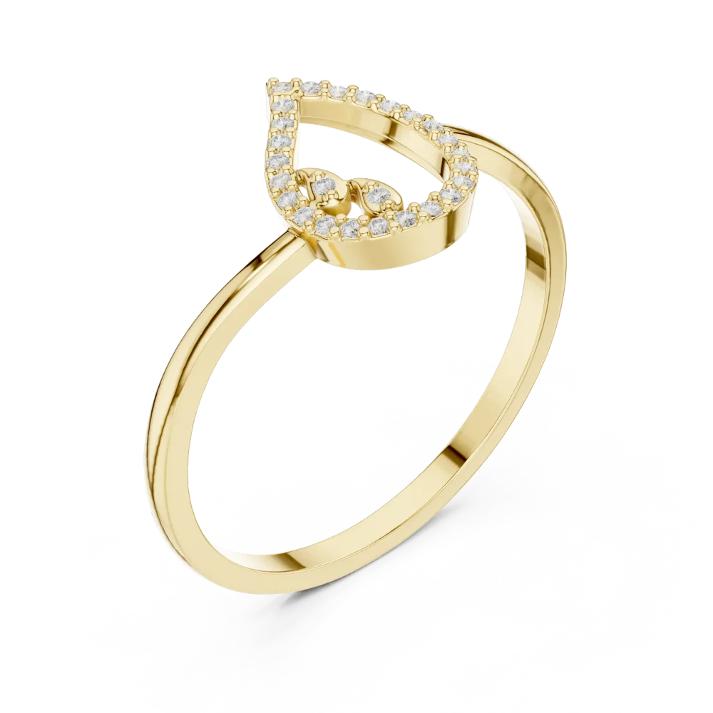 Experience the ethereal glow of this pavé-set DIAMEUR diamond ring. A modern classic designed to elevate your everyday style. Shop this elegant piece.