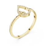Essence Teardrop Pavé Accent Ring