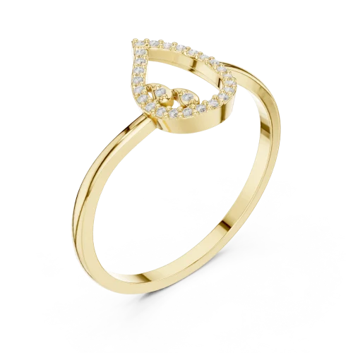 Essence Teardrop Pavé Accent Ring