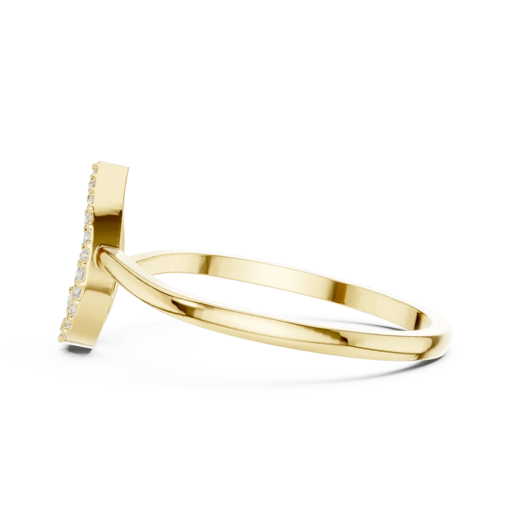 Essence Teardrop Pavé Accent Ring - Image 4